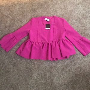 Pink Ruffled Blazer